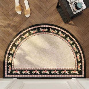 入户门地垫美式进门脚垫子门口外面皮革地毯室内半圆形门垫可裁剪