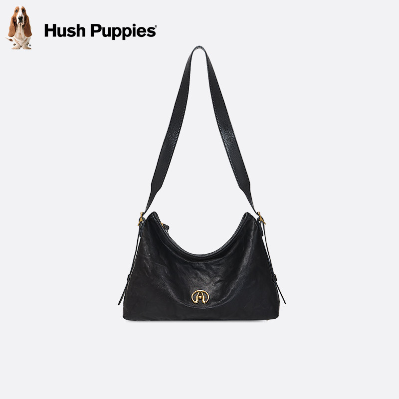 暇步士女包2026新款植鞣羊皮hobo包大容量腋下单肩斜挎包女通勤包