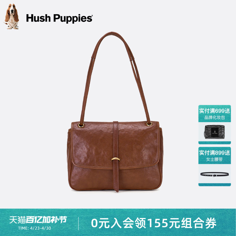 暇步士2026植鞣牛皮包包小众复古托特包通勤大容量单肩包邮差包女