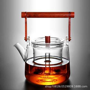 提梁蒸茶壶大容量全玻璃电陶炉煮壶泡茶器家用烧水壶茶具套装