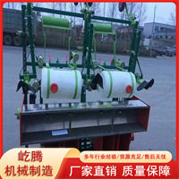 家用小型手扶式花生种植机四轮牵引式双垄四行花生播种施肥覆膜机