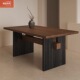 2026中古风古客厅书桌茶桌一体两用桌实木餐桌椅家用大板长方形复