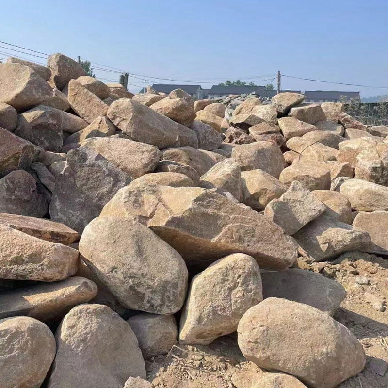 黄石河坡驳岸挡土黄石批发园林工程景观石大型景观假山