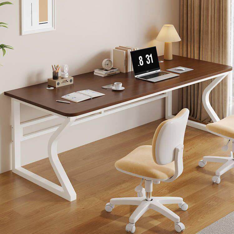 双人电脑桌家用学习桌台式书桌学生小户型写字桌一体白色卧室桌子