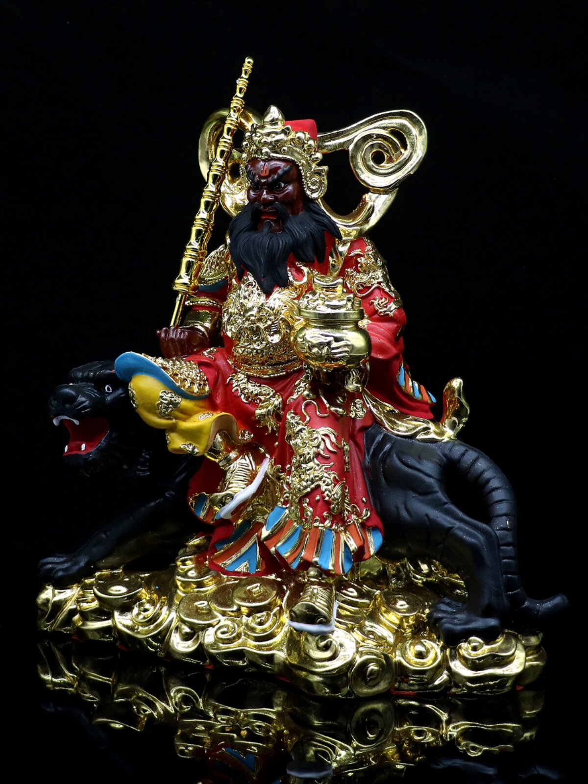 定制包邮树脂 赵公明玄坛真君 赵元帅黑虎赵公明武财神家用工艺品