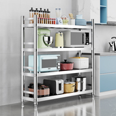 不锈钢货架置物架多层商用储物架厨房锅架收纳架仓库落地杂物架子