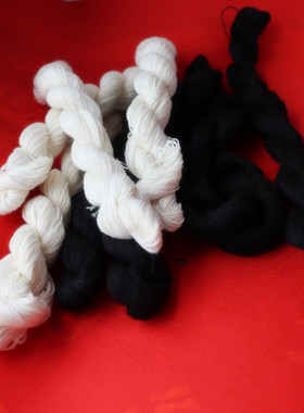 结婚棉线绳黑色白色婚庆风俗用品黑白线备婚嫁妆装饰婚礼道具布置