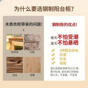 现代家用储物柜收纳铁艺柜大容量阳台钢制两门衣柜非实木
