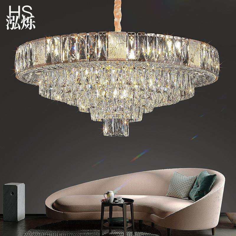 法式轻奢水晶灯欧式大客厅主灯设计师奢华卧室后现代简约餐厅吊灯