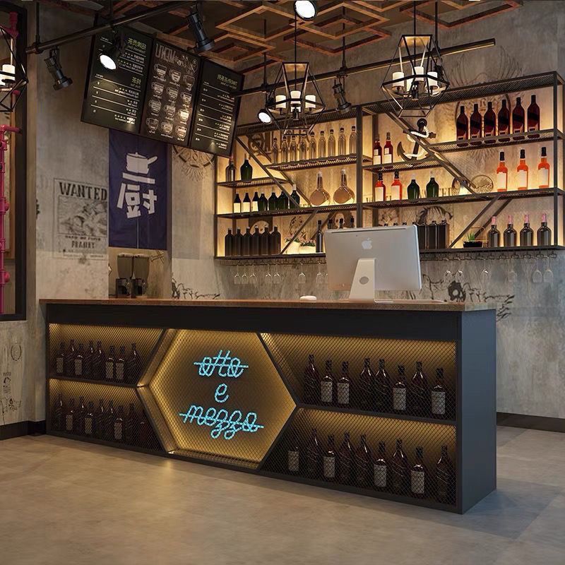 复古工业风铁艺网红收银台