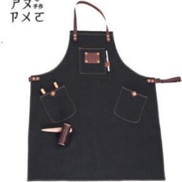 定 制牛仔帆布真 皮特性服务员收银员外贸礼品围裙