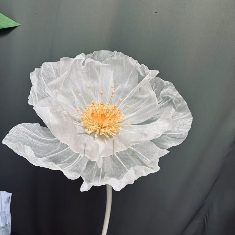 网红同款橱窗欧根纱花手工芍药婚礼丝花艺装饰仙女花拍照