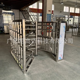 车站全高单向门AB通道半高防潜回人行禁行器不锈钢十字旋转辊栅机