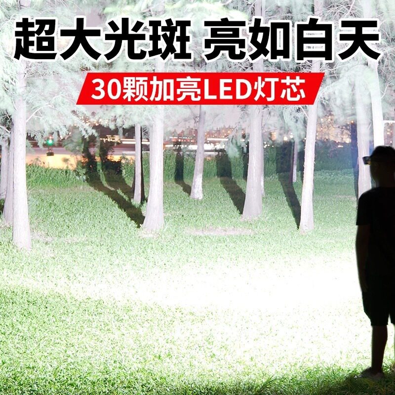 强光头灯头戴式超亮充电超长续航锂电大泛光工作户外散光矿灯赶海
