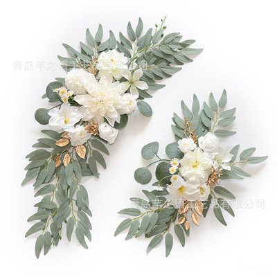 Artificial Flowers跨境仿真花婚礼迎宾花指示牌花桌花工厂批发
