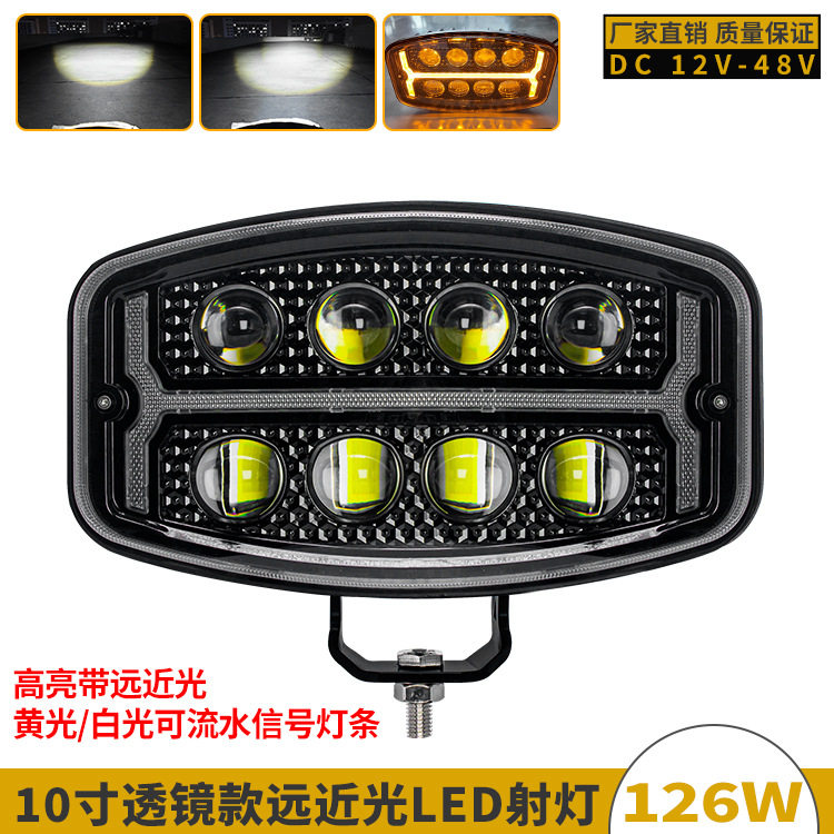 10寸远近光LED高亮货车前照灯