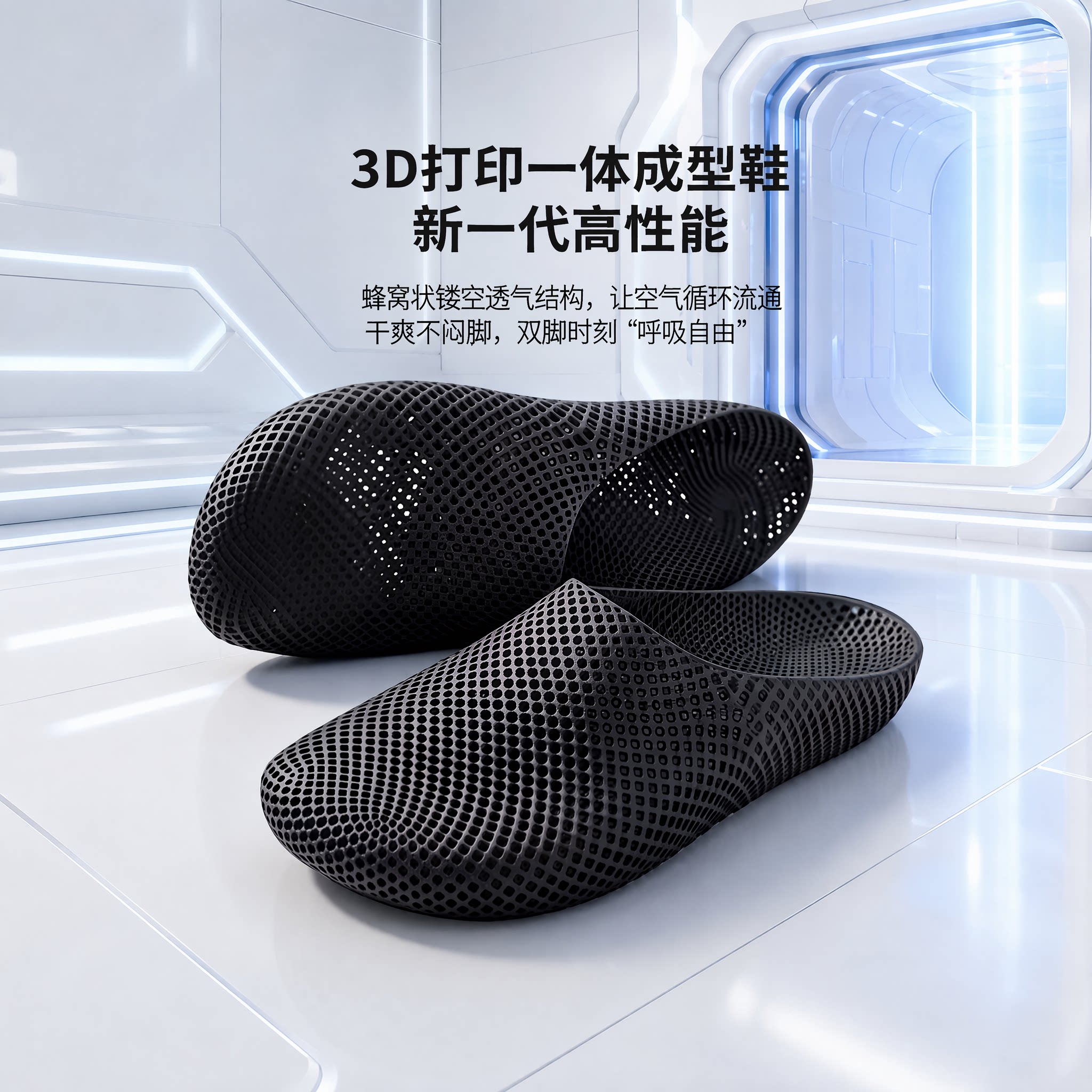 3D打印拖鞋一体成型男女款室内3D打印/定制