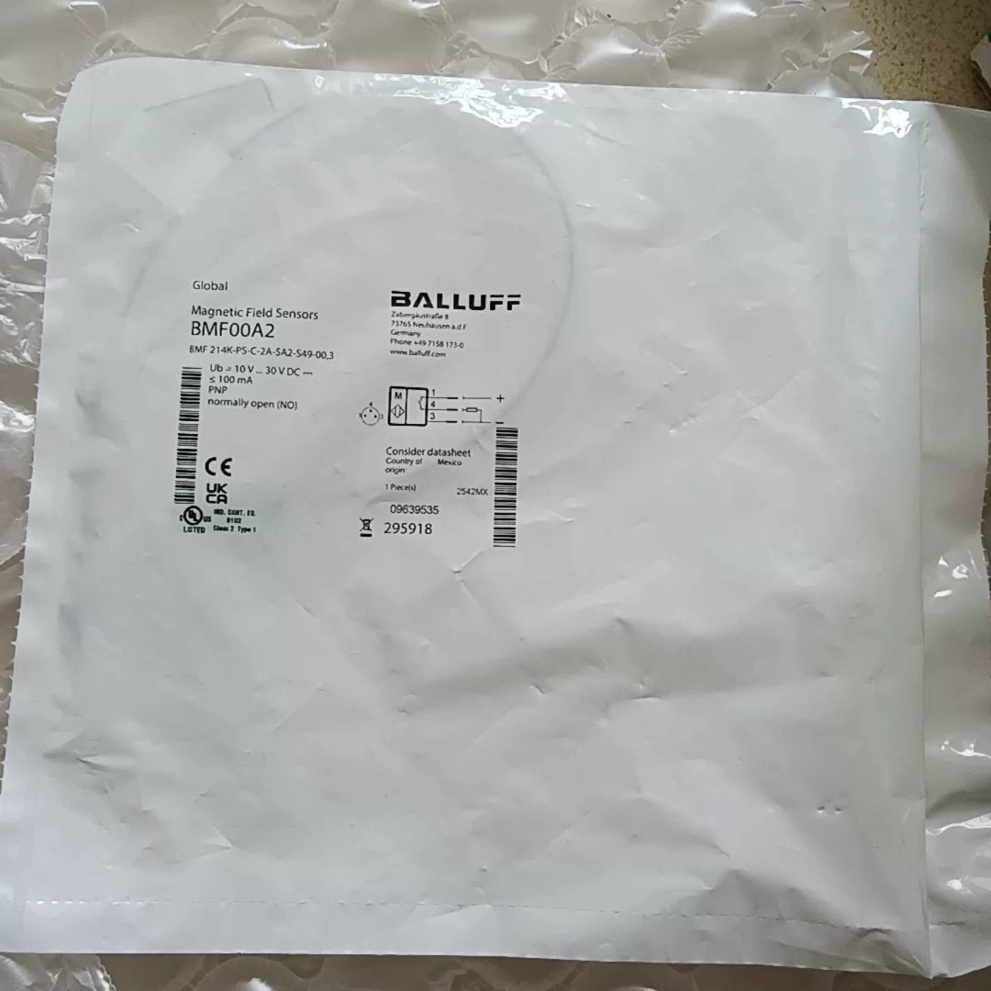 可维修巴鲁夫磁敏传感器BMF00A2议价