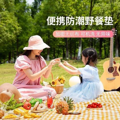 野餐垫防潮垫子双面防水加厚爬行垫户外便携帐篷地垫子野外露营垫