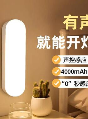 智能声控灯家用小夜灯卧室睡眠灯台灯夜间卧室床头灯婴儿喂奶护眼