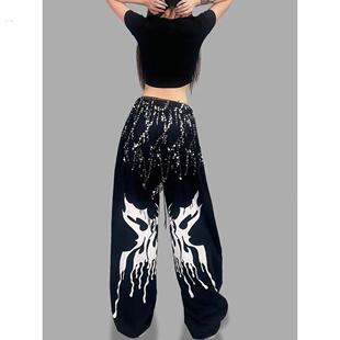 屁帘爵士舞腰链臀巾跳舞配饰亮晶晶屁帘子亮片欧美流苏配饰女腰巾