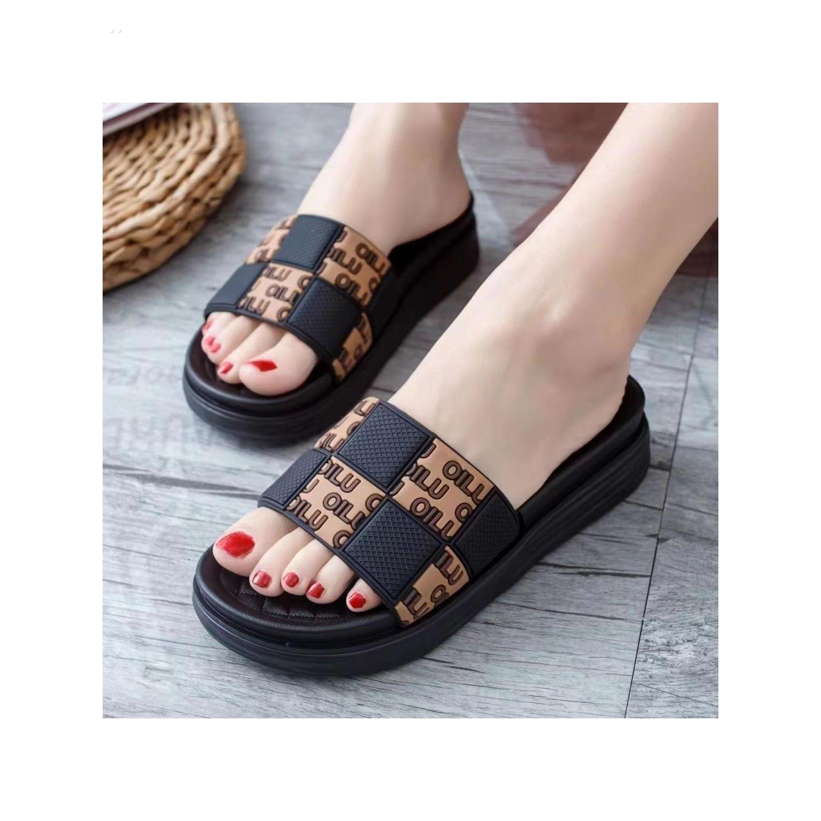 拖鞋女2025新款夏季外穿防滑软底小个子厚底增高4厘米凉拖女士潮