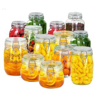 密封罐玻璃瓶带盖子家用食品储物罐柠檬百香果蜂蜜罐子腌制泡菜瓶