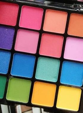 扭扭棒上色粉扭扭棒16色眼影盘彩色眼影化妆扭扭棒色盘炫彩散粉