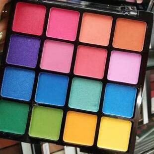 扭扭棒上色粉扭扭棒16色眼影盘彩色眼影化妆扭扭棒色盘炫彩散粉