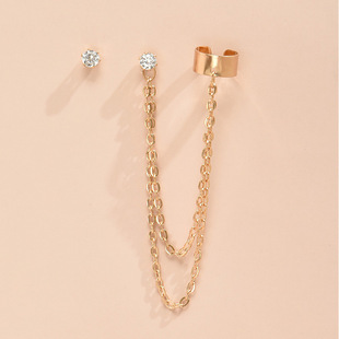 Cartilage Long Cuff Simple Jewelry Ear Fake Chain Men Tassel