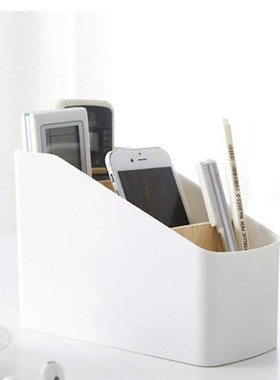 Wood Plastic Remote Control Holder Caddy,Detachable 4 Compar