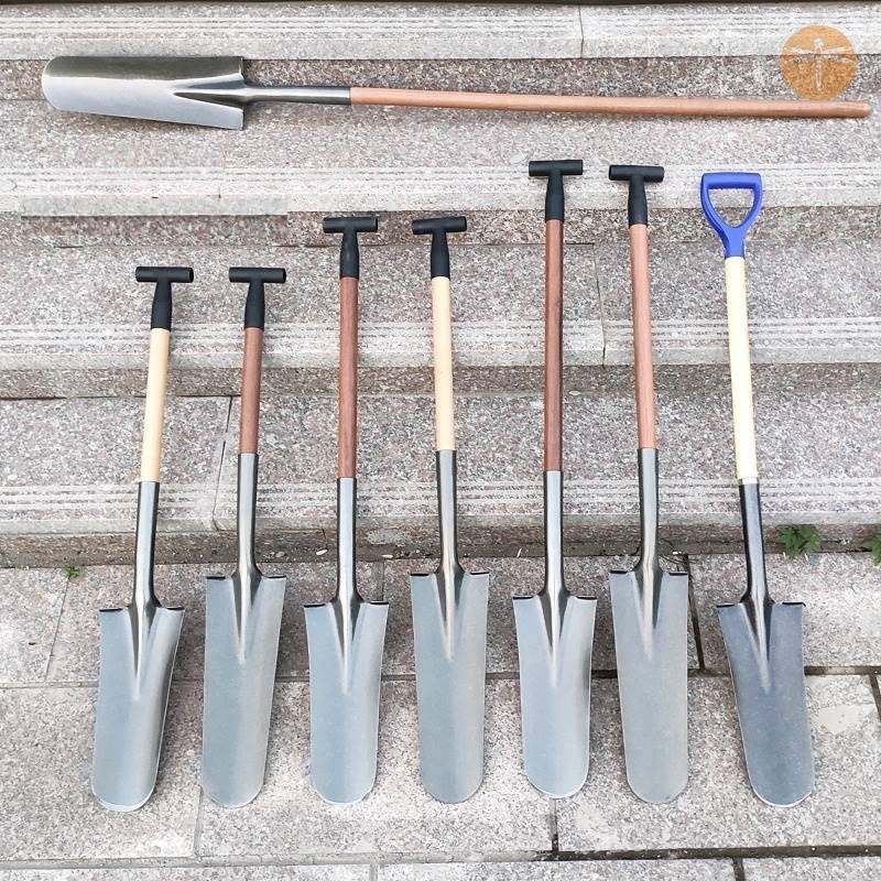树坑野外铁锹勺子大号钢锹竹笋树花铁楸地沟加厚多功能带把树根