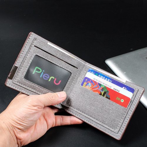 Mens Multifunctional Canvas Wallet Leisure Travel