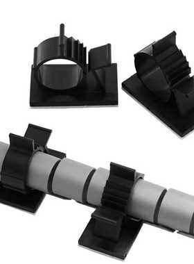 厂家海斯迪克HKZ-134可调式配线固定座黏贴式束线夹cc-1013黑色10