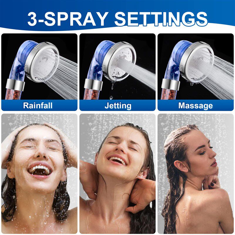 New Arrival 3 Modes SPA Shower Head High Pressure Saving Wat
