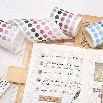 极速336 Pcslot Colorful dots Washi Tape Japanese Paper DIY