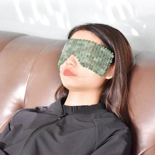 好货Natural Jade Eye Mask Cooling Jade Sleep Eye Mask Massag