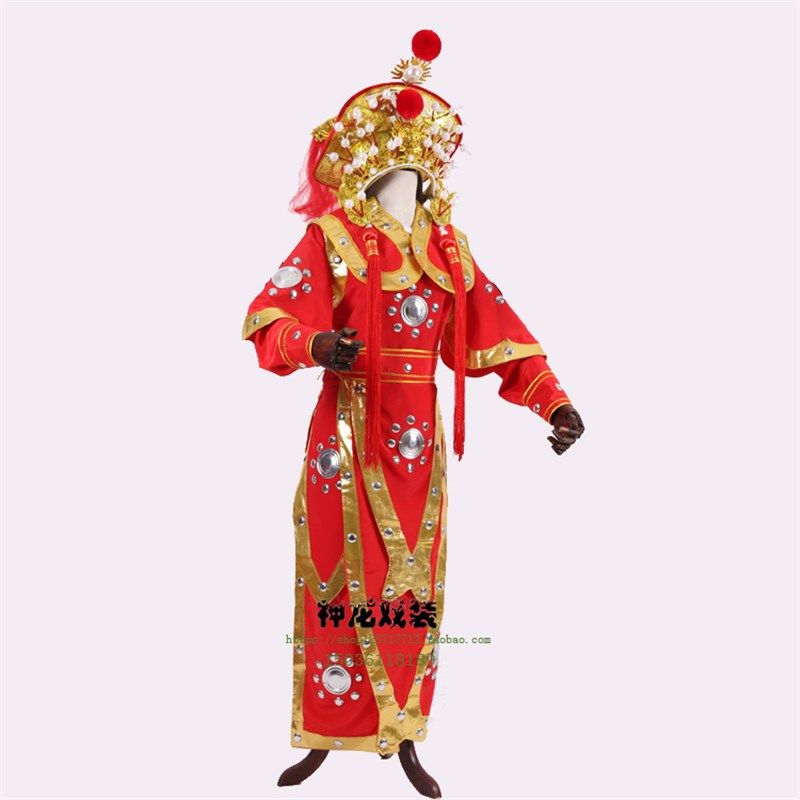 戏曲演出花木兰服装全套 木兰盔 舞台表演古装木兰戏服女将军盔甲