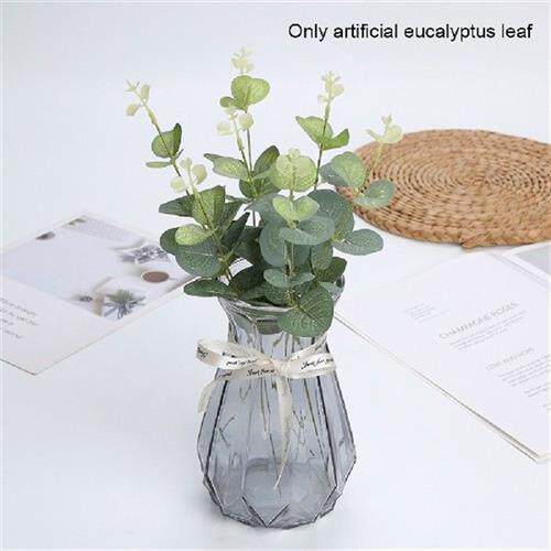 极速20pcspack Fake Plant Artificial Eucalyptus Leaf Home