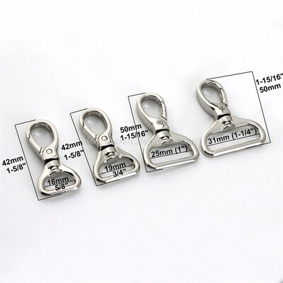 好货1pcs Metal 4 Sizes Snap Hook Trigger Lobster Clasps Clip