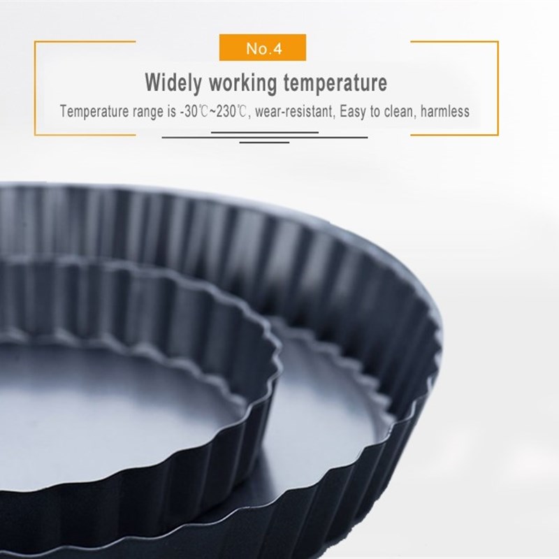 Non-Stick Tart Quiche Flan Pan Molds Pie Pizza Cake Round Mo