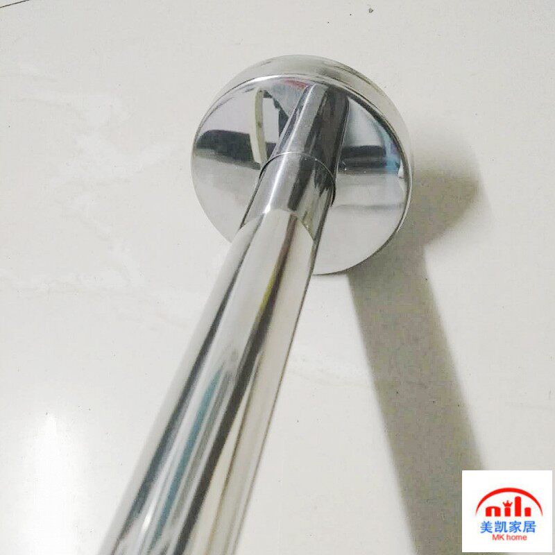 不锈钢弧形浴帘杆扇形L型打孔半圆形浴杆转角浴室U型窗帘杆试衣间