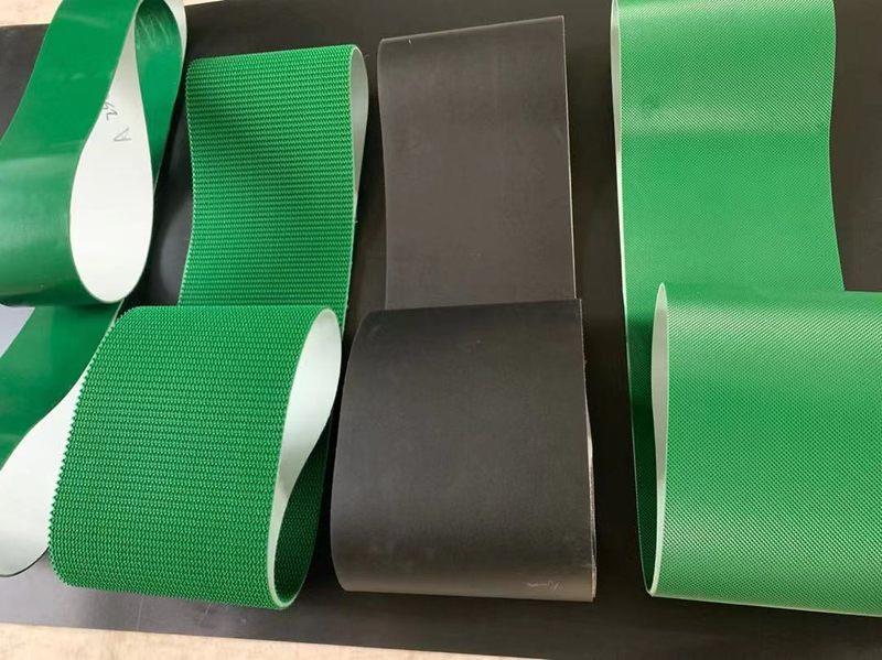 绿色橡胶环形无缝草坪钻纹输送带平面工业平面输送带爬坡提升机带