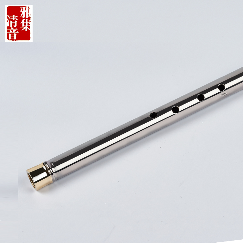 钛合金短箫 专业精制演奏收藏 八孔 洞箫 gf调传统小众乐器金属萧