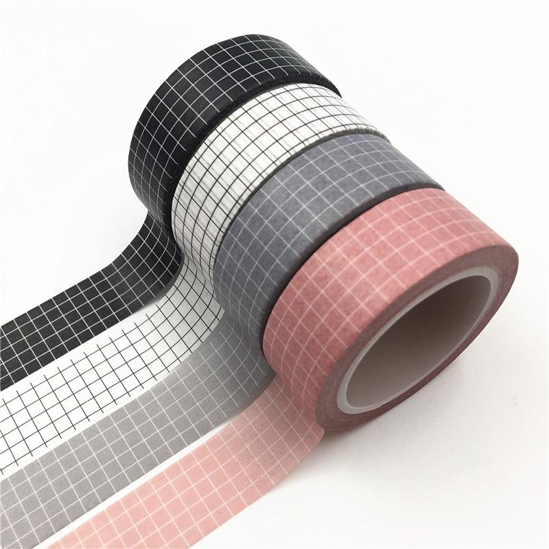10M Black and White Grid Washi Tape Japanese Paper  Plann