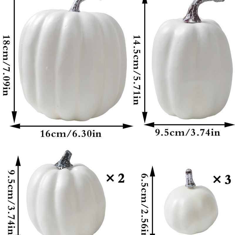 1set 7PCS Artificial Pumpkin Thanksgiving Harvest Festival H