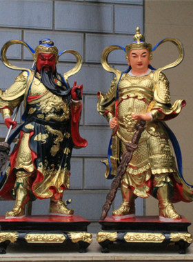 厂家直销树脂佛像 88cm贴金彩绘韦陀菩萨 寺庙关公韦陀护法神像