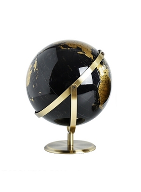 北欧黑金色美式轻奢法式地球仪摆件新古典软装饰品别墅样板间摆台
