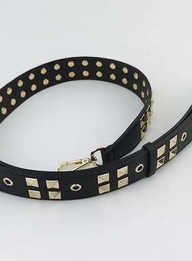 极速2021 High Quality Rivet Women straps PU leather shoulder