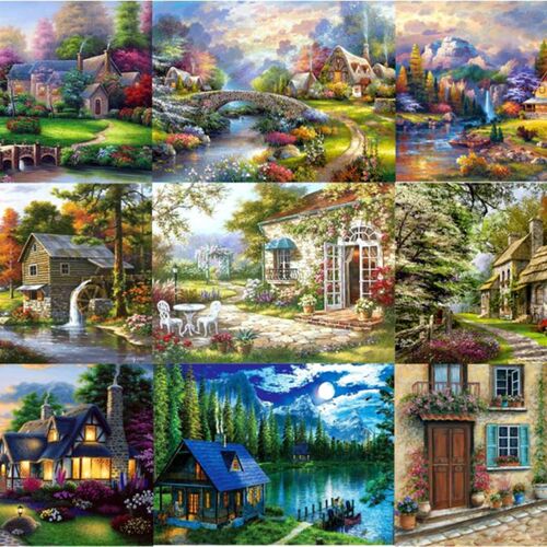 好货5D DIY Diamond painting landscape full Diamond Mosaic em